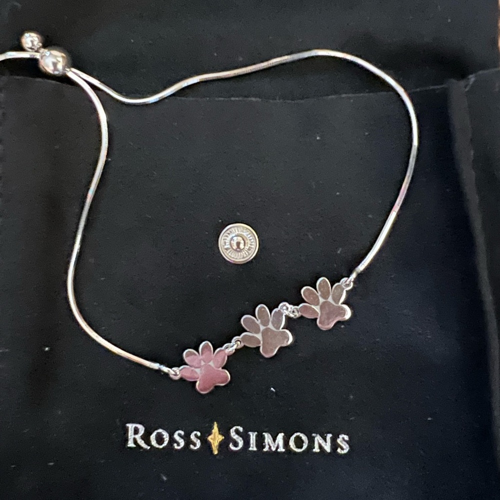 Ross-Simons Silver Paw Charm Bracelet